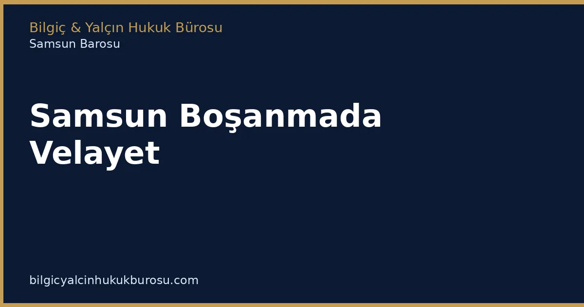 Samsun Boşanmada Velayet | Kriterler ve Strateji - Bilgiç Yalçın Hukuk